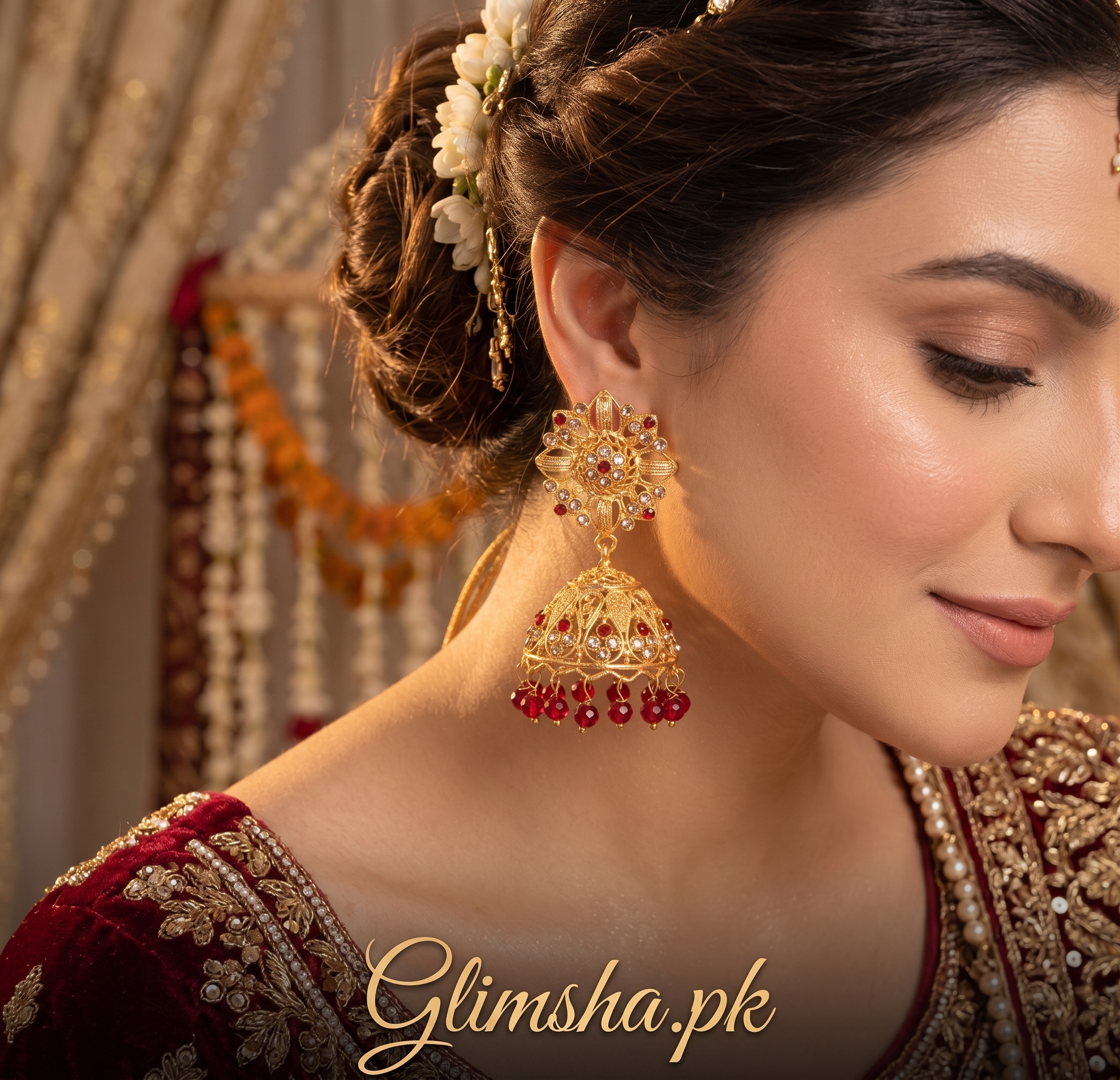 gold-red-beaded-jhumka-earrings-glimsha-pk.jpg